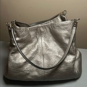 Coach Madison Phoebe metallic leather shoulder bag